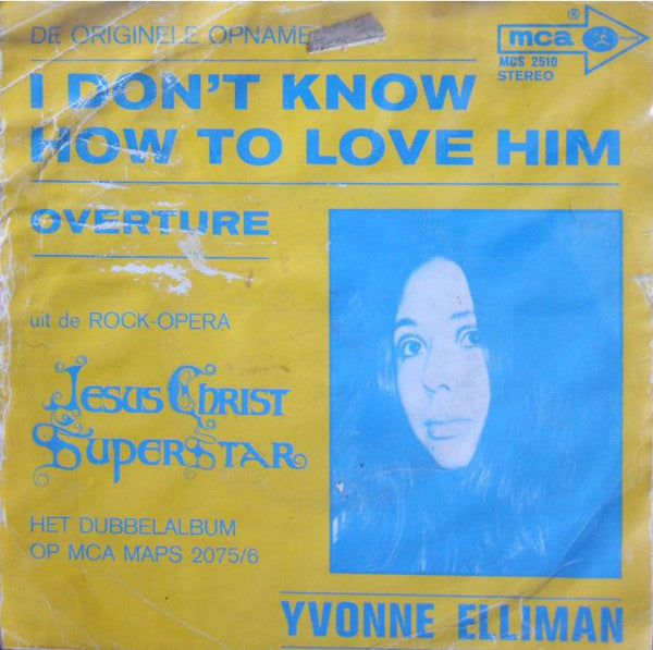 Yvonne Elliman, Alan Doggett - I Don't Know How To Love Him 05558 Vinyl Singles Vinyl Goed / Hoes Slecht