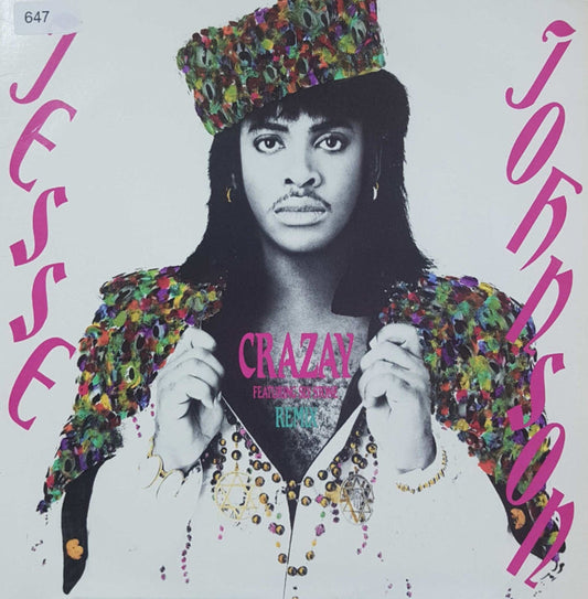 Jesse Johnson Featuring Sly Stone - Crazay (Maxi-Single) 50130 Maxi-Singles Vinyl Goed / Hoes Goed