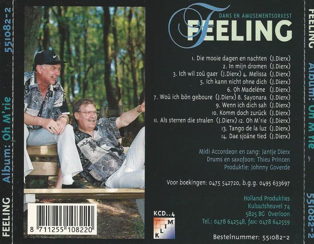Dans En Amusementsorkest Feeling - Oh' M'rie (CD) Compact Disc Goede Staat "VINYLSINGLES.NL"