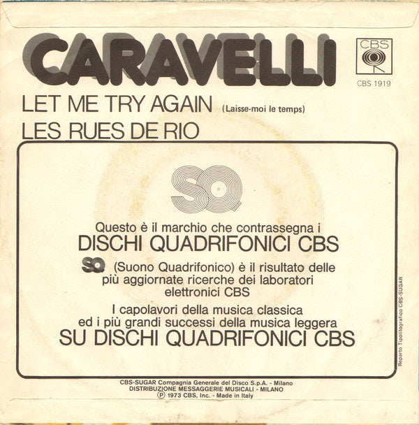 Caravelli - Let Me Try Again 22634 Vinyl Singles Vinyl Goed / Hoes Goed