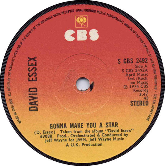 David Essex - Gonna Make You A Star 23021 Vinyl Singles Vinyl Goed / Hoes Goed