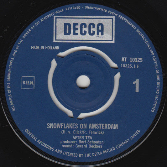 After Tea - Snowflakes On Amsterdam 22885 Vinyl Singles Vinyl Goed / Hoes Goed