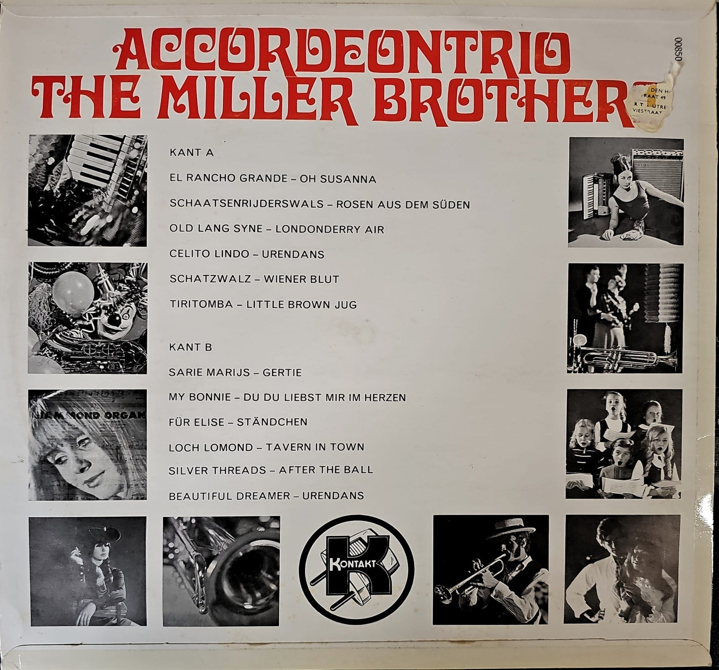 Accordeontrio The Miller Brothers (LP) 50319 Vinyl LP Vinyl Goed / Hoes Goed