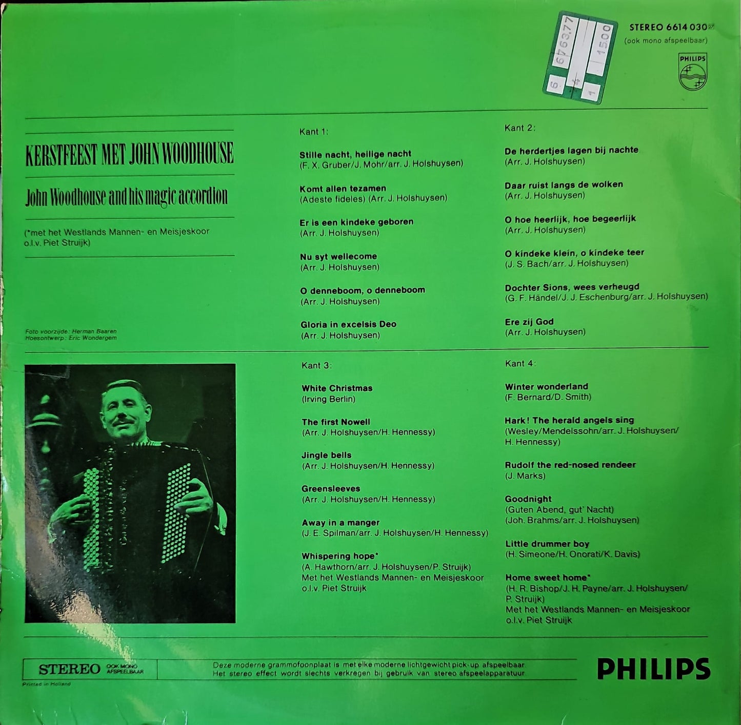 John Woodhouse - Kerstfeest Met John Woodhouse (LP) 51108 Vinyl LP Dubbel Vinyl Goed / Hoes Goed
