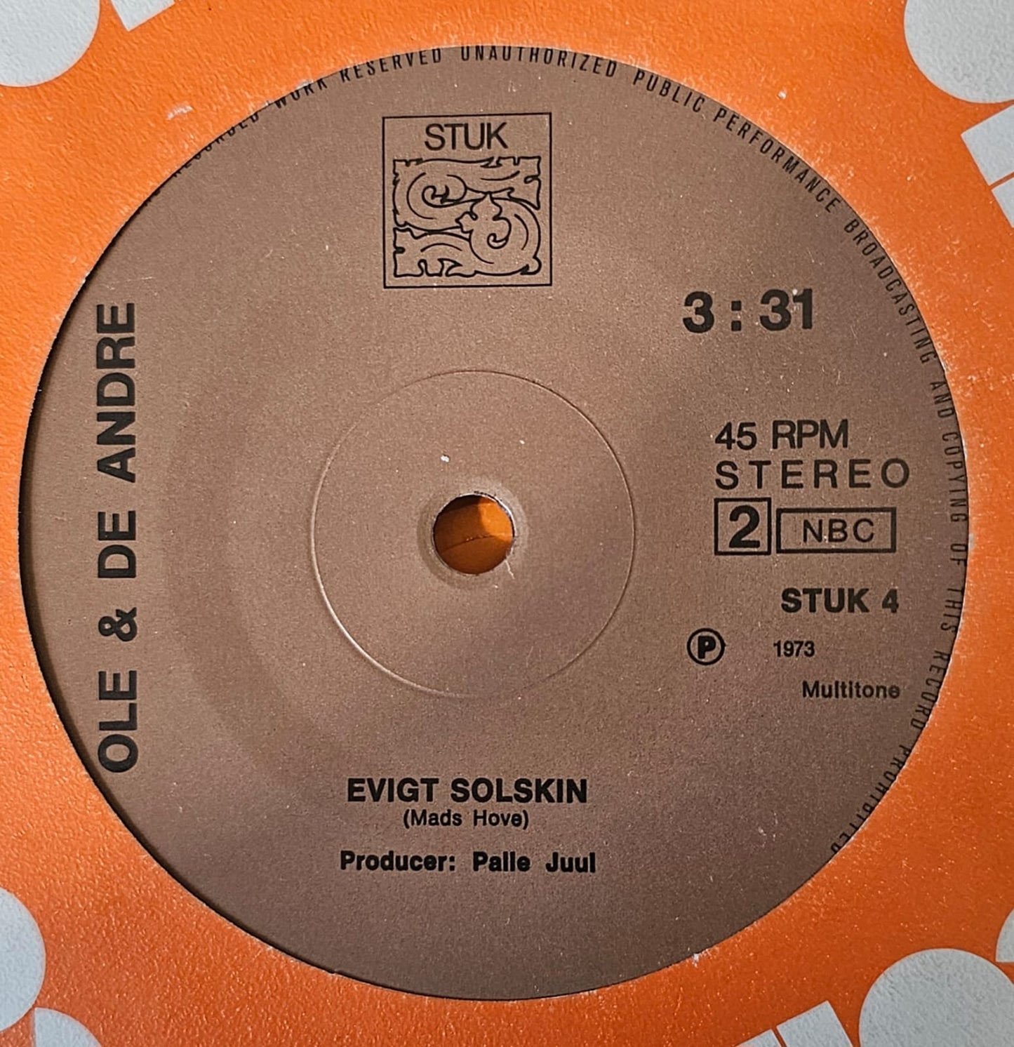 Ole & De Andre - Sommer Kom, Vinter Gå 39225 Vinyl Singles Vinyl Goed / Hoes Generic