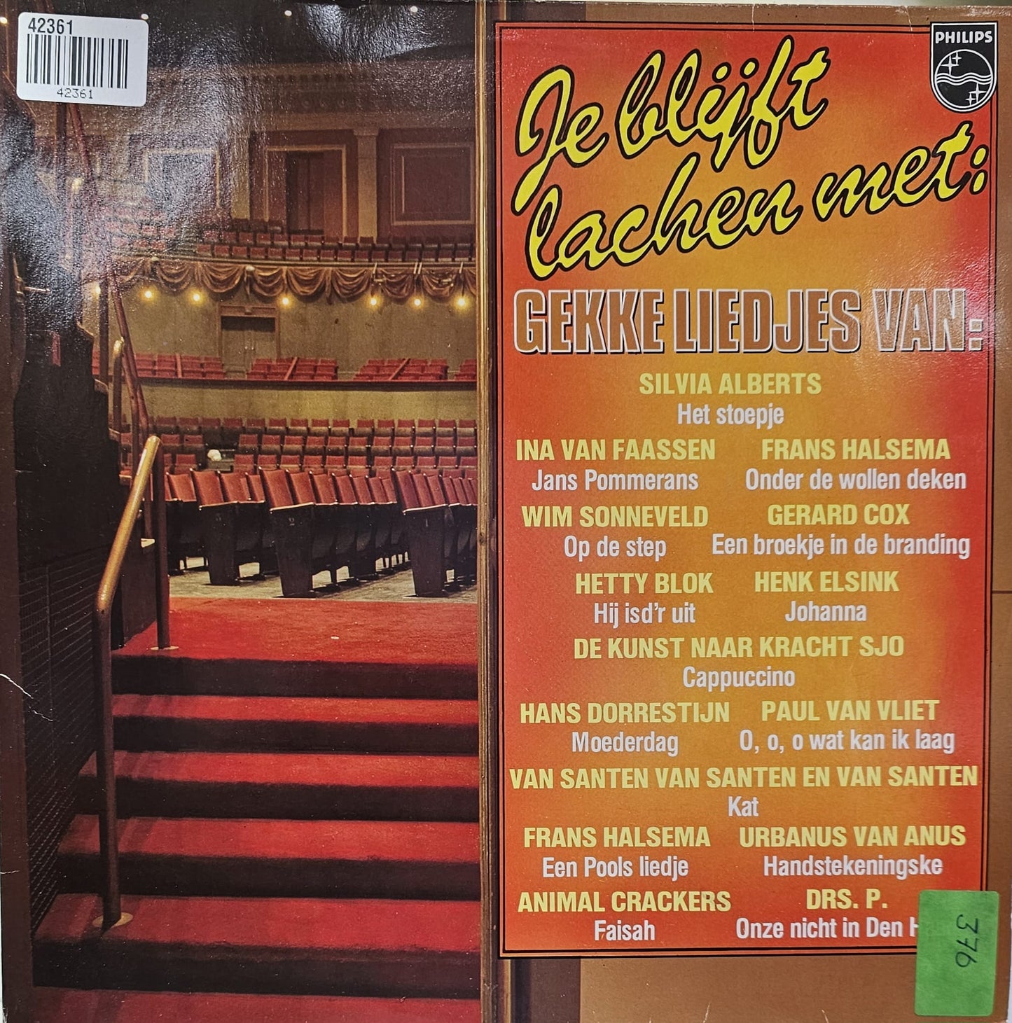 Various - Je Blijft Lachen Met: - Gekke Liedjes Van: (LP) 42361 Vinyl LP Vinyl Goed / Hoes Goed