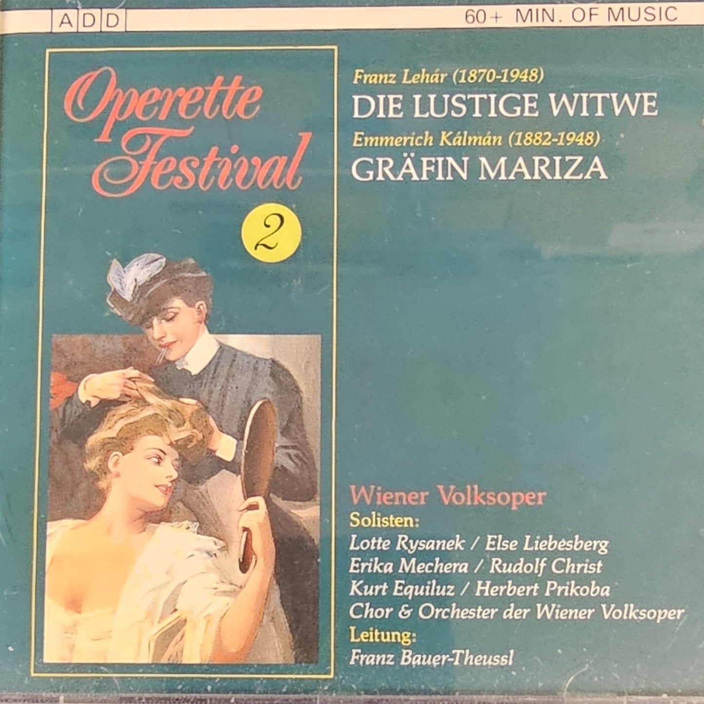 Wiener Volksoper - Die Lustige Witwe Gräfin Mariza (CD) 70711 Compact Disc Goede Staat