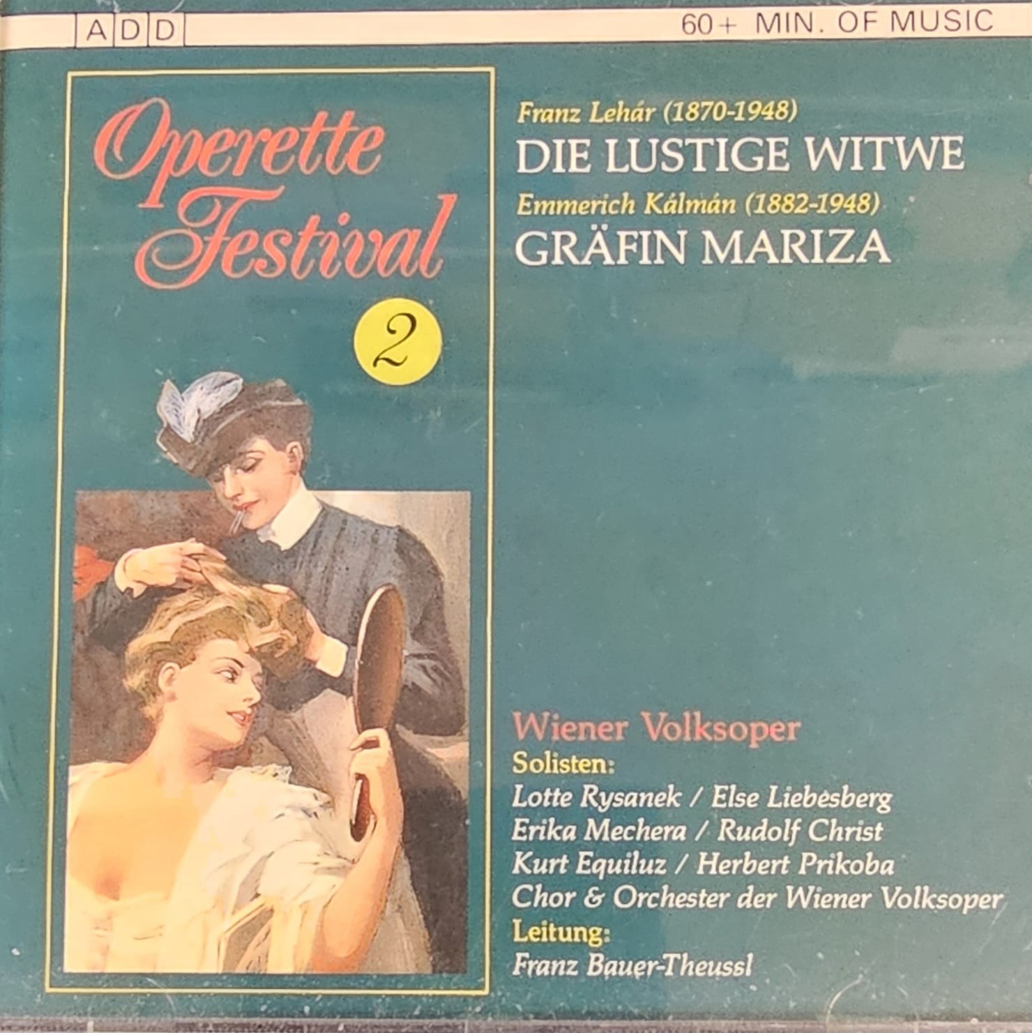 Wiener Volksoper - Die Lustige Witwe Gräfin Mariza (CD) 70711 Compact Disc Goede Staat