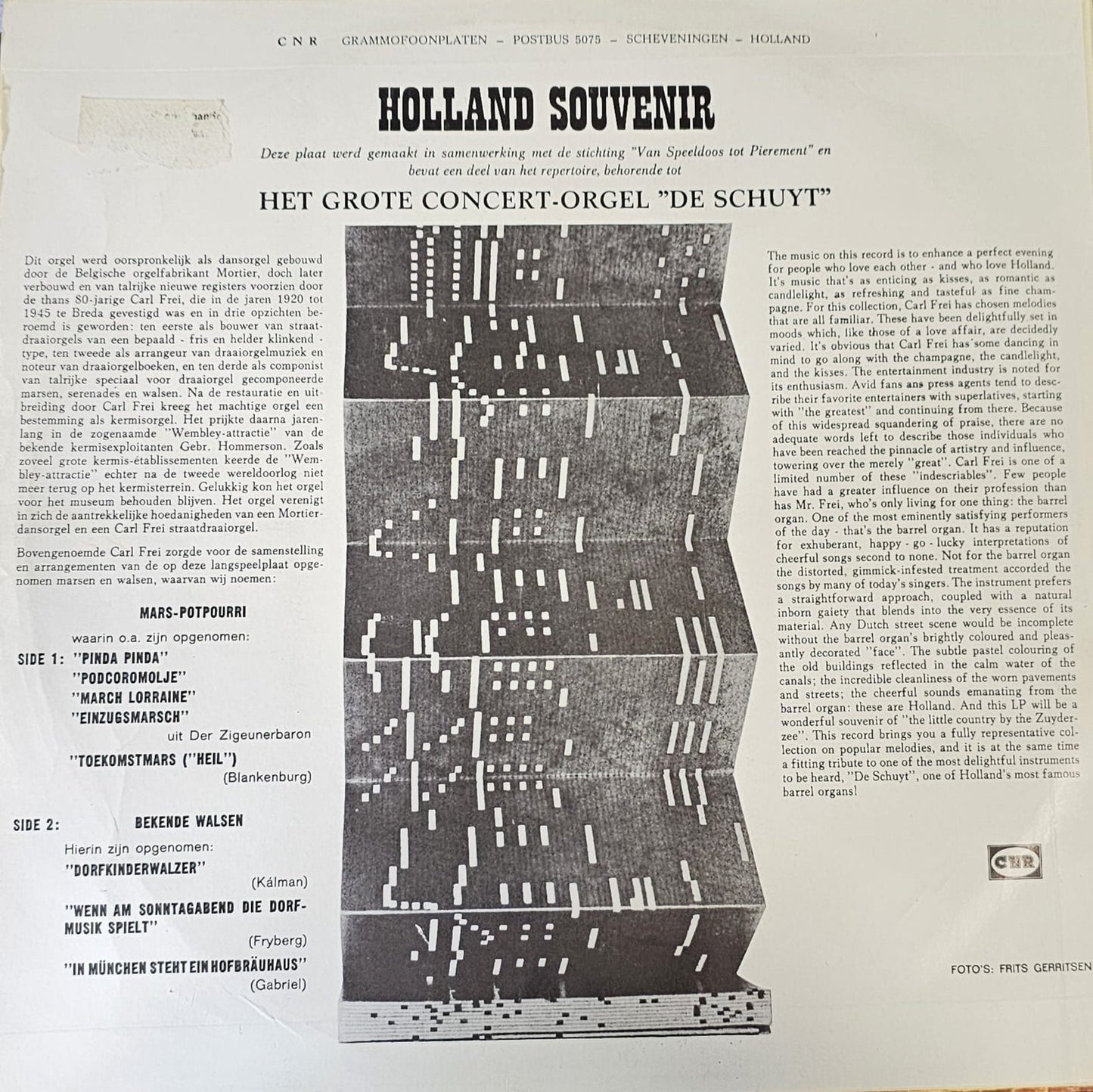 Draaiorgel De Schuyt - Holland Souvenit (LP) 52297 Vinyl LP Vinyl Goed / Hoes Goed