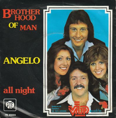 Brotherhood Of Man - Angelo Vinyl Singles Vinyl Zeer Goed / Hoesje Goed "VINYLSINGLES.NL"
