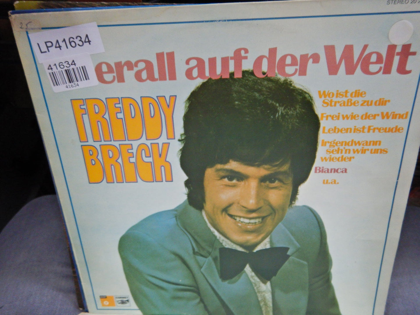 Freddy Breck - Uberall Auf Der Welt (LP) Vinyl LP Vinyl Zeer Goed / Hoesje Goed "VINYLSINGLES.NL"