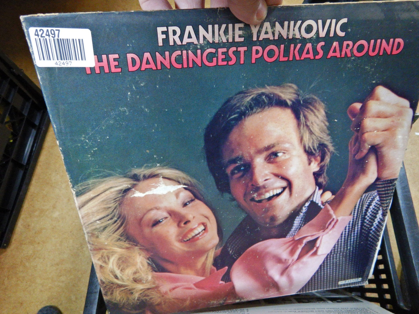Frankie Yankovic - The Dancingest Polkas Around (LP) (B-Keus) Vinyl LP Vinyl Zeer Goed / Hoesje Goed "VINYLSINGLES.NL"