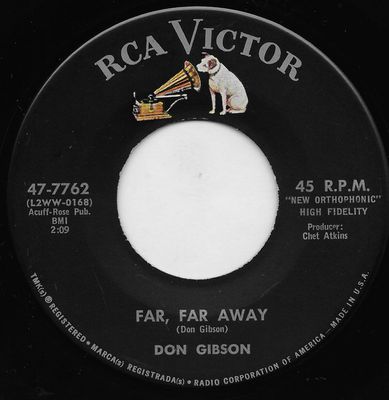 Don Gibson - Far Far Away Vinyl Singles Vinyl Zeer Goed / Hoesje Generic "VINYLSINGLES.NL"