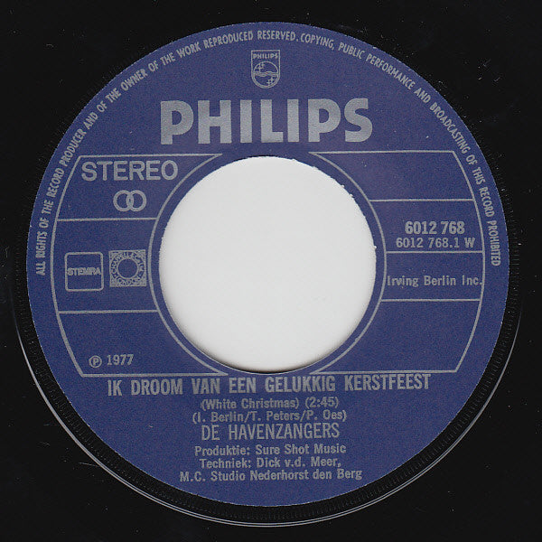 Havenzangers - Ik Droom Van Een Gelukkig Kerstfeest 41260 Vinyl Singles Vinyl Goed / Hoes Goed