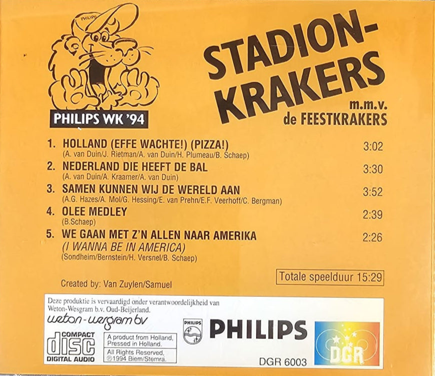 Stadion Krakers - Philips WK '94 (CD) Compact Disc Goede Staat