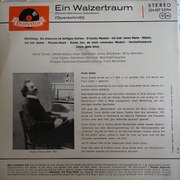 Various – Ein Walzertraum 06435 Vinyl Singles EP Vinyl Goed / Hoes Goed