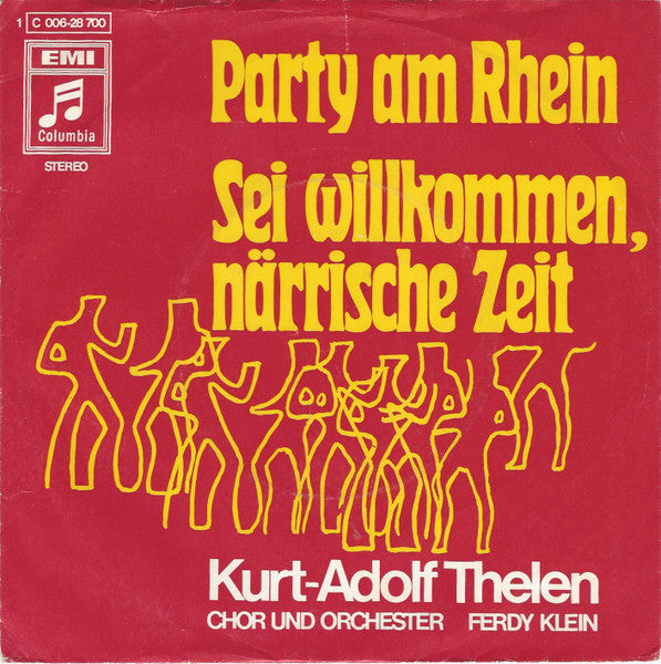 Kurt-Adolf Thelen - Party Am Rhein 16205 Vinyl Singles Vinyl Goed / Hoes Goed