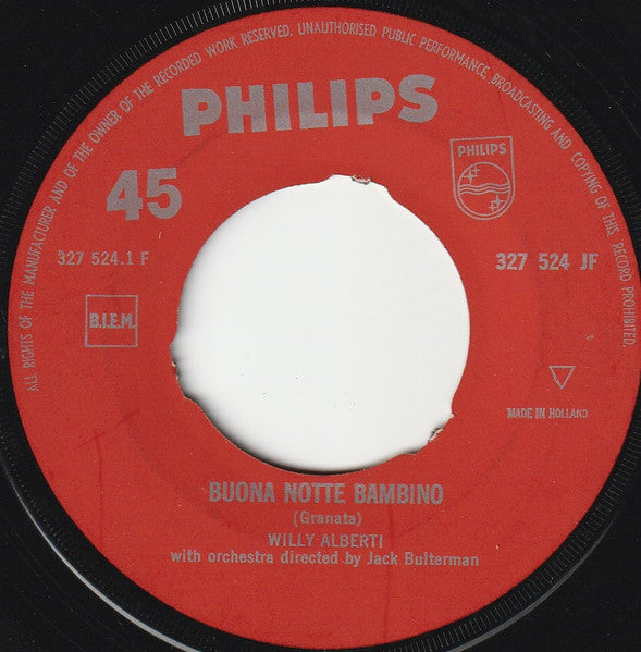 Willy Alberti - Buona Notte Bambino 35205 Vinyl Singles Vinyl Goed / Hoes Goed