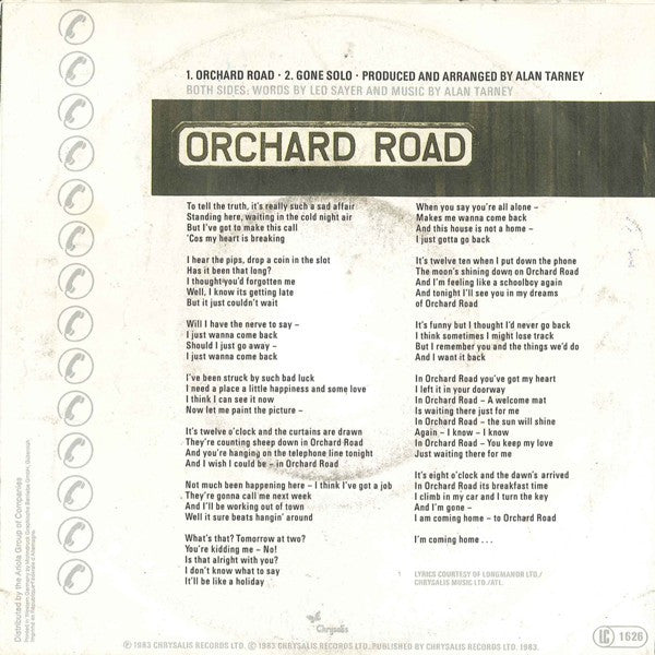 Leo Sayer - Orchard Road 03140