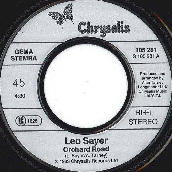 Leo Sayer - Orchard Road 03140 Vinyl Singles Vinyl Goed / Hoes Goed