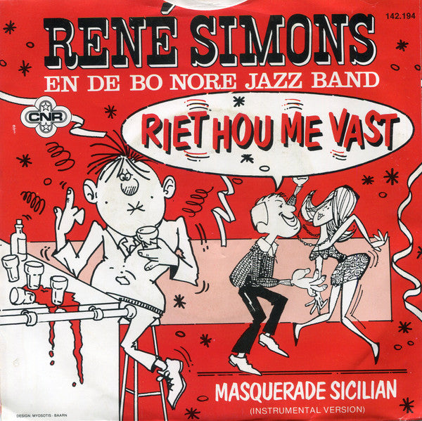 René Simons En De Bo Noré Jazz Band - Riet Hou Me Vast 30772 Vinyl Singles Vinyl Goed / Hoes Goed