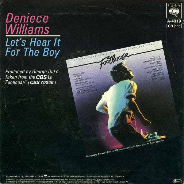 Deniece Williams - Let's Hear It For The Boy Vinyl Singles Vinyl Zeer Goed / Hoesje Goed "VINYLSINGLES.NL"
