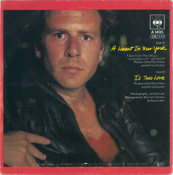 Art Garfunkel - A Heart In New York 31261 Vinyl Singles Vinyl Goed / Hoes Goed