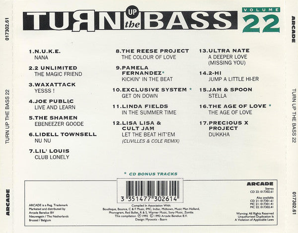 Various - Turn Up The Bass Volume 22 (CD) 70456 Compact Disc Goede Staat
