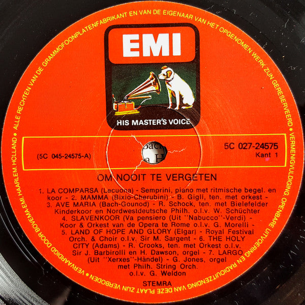 Various - Niemals vergessen 1 (LP) 42900