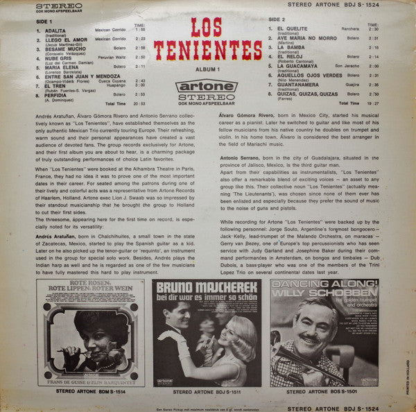 Los Tenientes - 16 Latin-American Favourites (LP) 49629 Vinyl LP Vinyl Goed / Hoes Goed