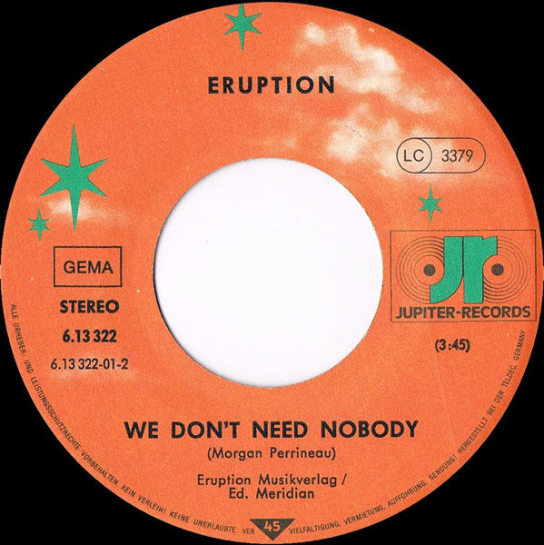 Eruption - In A Years Vinyl Singles Vinyl Zeer Goed / Hoesje Goed "VINYLSINGLES.NL"