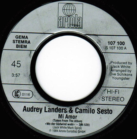 Audrey Landers & Camilo Sesto - Mi Amor 28352 Vinyl Singles Vinyl Goed / Hoes Generic