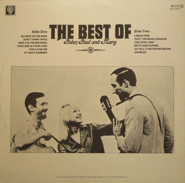 Peter, Paul & Mary - The Best Of Peter, Paul And Mary (LP) 50271 Vinyl LP Vinyl Goed / Hoes Goed