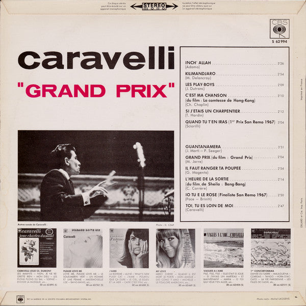 Caravelli - Grand Prix (LP) Vinyl LP Vinyl Zeer Goed / Hoesje Goed "VINYLSINGLES.NL"