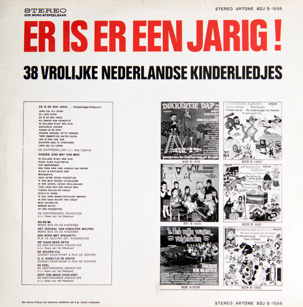 Knipperbollen, De Amsterdamse Zwaantjes, Mieke Bos - Er Is Er Een Jarig! (LP) 49327 Vinyl LP Vinyl Goed / Hoes Goed