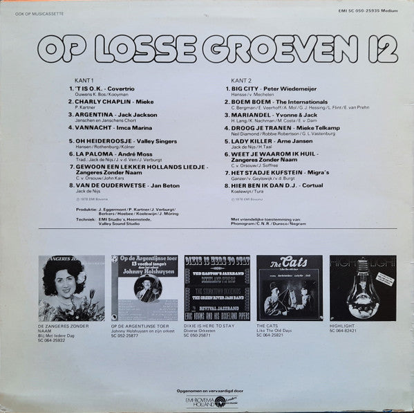 Various - Op Losse Groeven 12 (LP) 51329 Vinyl LP Vinyl Goed / Hoes Goed