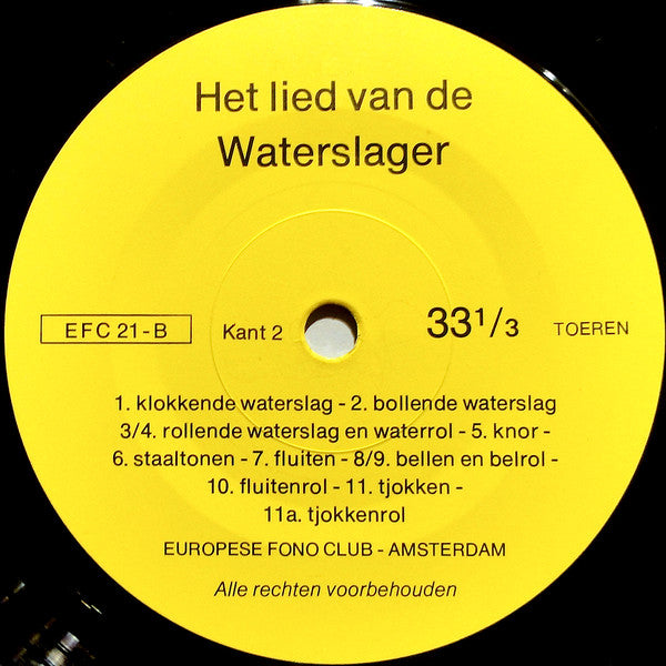 No Artist - Het Lied Van De Waterslager 14550 Vinyl Singles Vinyl Goed / Hoes Goed