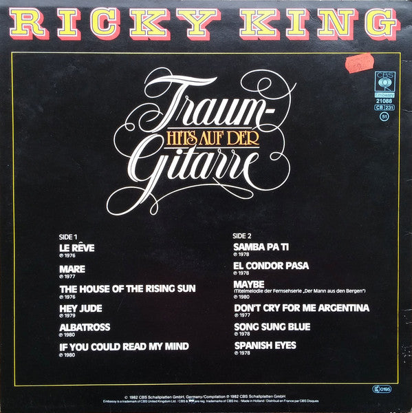 Ricky King - Traum- Hits Auf Der Gitarre (LP) 49937 Vinyl LP Vinyl Goed / Hoes Goed