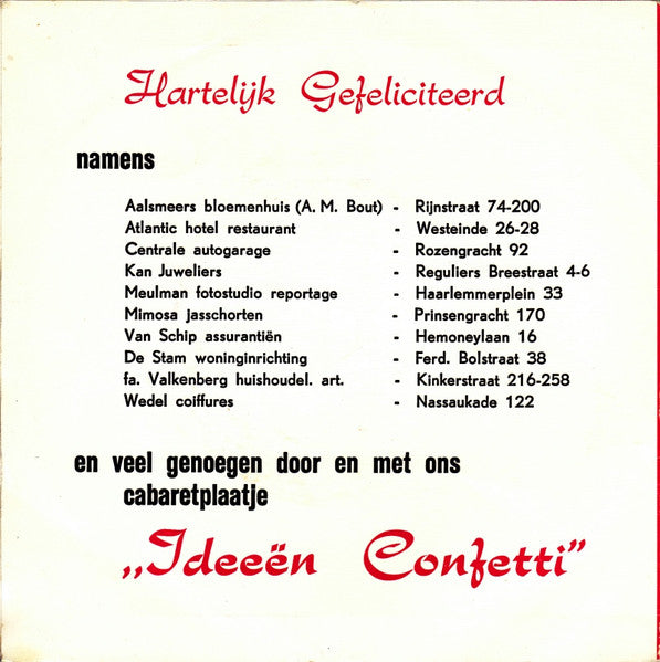 Lurelei - Strooien Met "Ideeën Confetti" 39974 Vinyl Singles Vinyl Goed / Hoes Goed