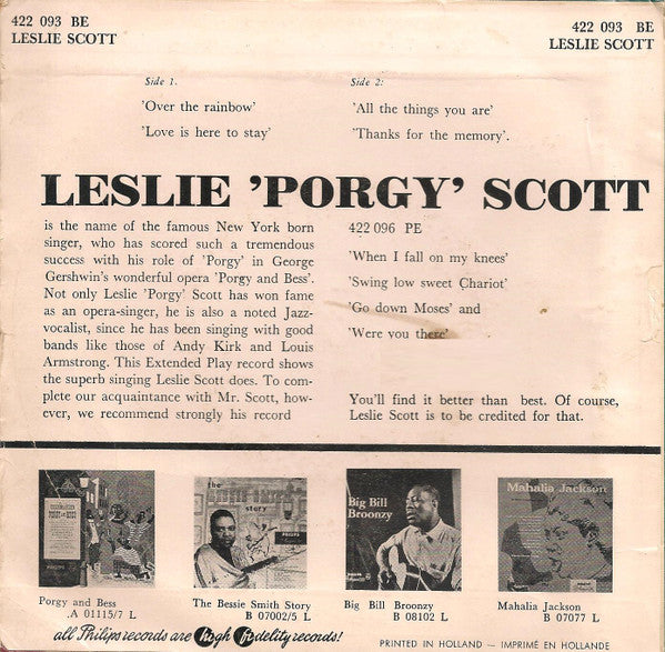 Leslie Scott - Over the Rainbow 35745 Vinyl Singles Vinyl Goed / Hoes Redelijk