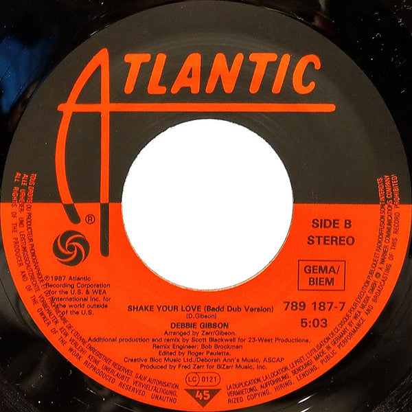 Debbie Gibson - Shake Your Love 18897 Vinyl Singles Vinyl Goed / Hoes Goed