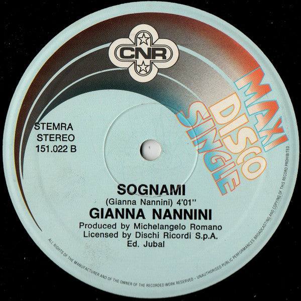 Gianna Nannini - America (Maxi-Single) Maxi-Singles Vinyl Zeer Goed / Hoesje Generic "VINYLSINGLES.NL"