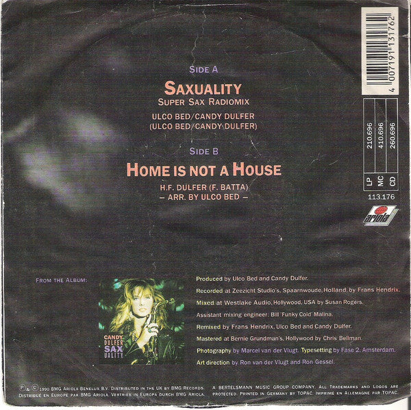 Candy Dulfer - Saxuality Vinyl Singles Vinyl Zeer Goed / Hoesje Goed "VINYLSINGLES.NL"