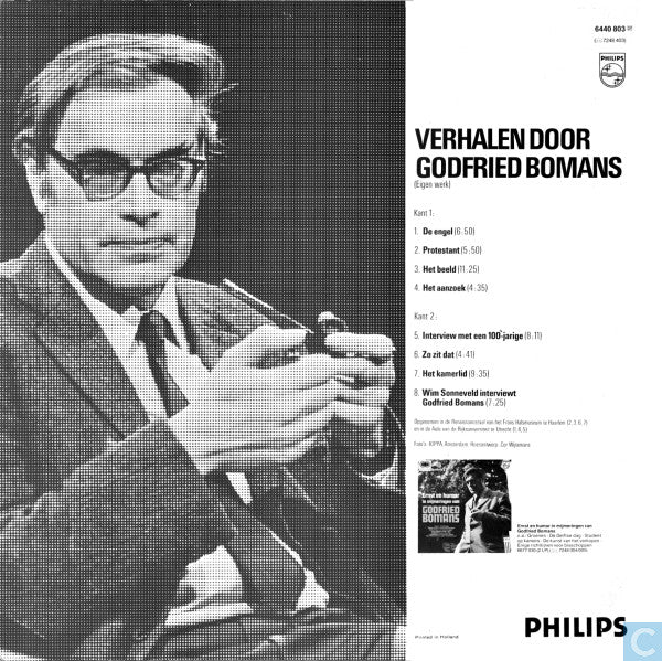 Godfried Bomans - Verhalen Door Godfried Bomans (LP) Vinyl LP Vinyl Zeer Goed / Hoesje Goed "VINYLSINGLES.NL"