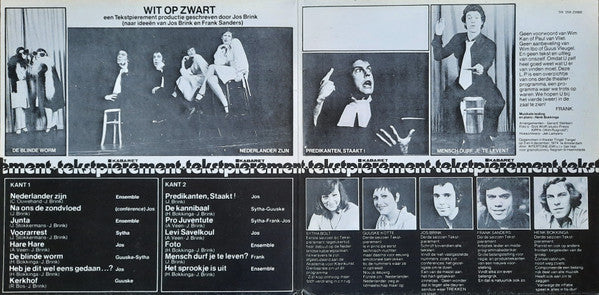 Kabaret Tekstpierement - Wit Op Zwart (LP) 49318 Vinyl LP Vinyl Goed / Hoes Goed