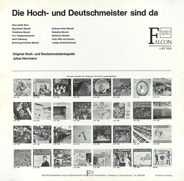 Original Hoch- und Deutschmeisterkapelle, Julius Herrmann - Die Hoch- und Deutschmeister Sind Da (LP) 41380