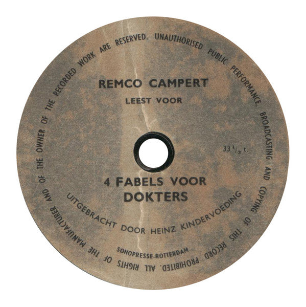 Remco Campert / Vivaldi - Remco Campert Leest Voor: 4 Fabels Voor Dokters (Flexdisc) 30028 Flexidisc Vinyl Goed / Hoes Goed