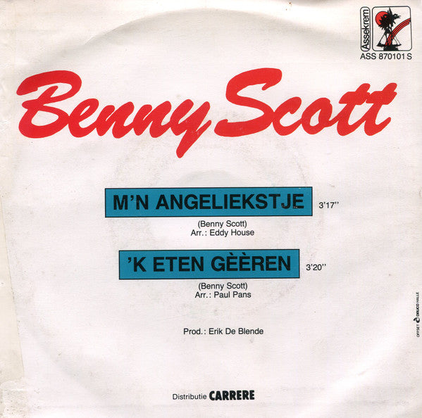Benny Scott - M'n Angeliekstje 30535 Vinyl Singles Vinyl Goed / Hoes Goed