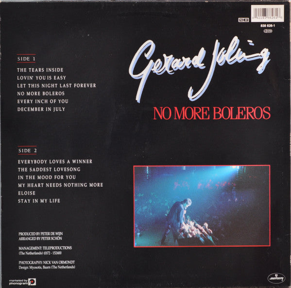 Gerard Joling - No More Boleros (LP) Vinyl LP Vinyl Zeer Goed / Hoesje Goed "VINYLSINGLES.NL"