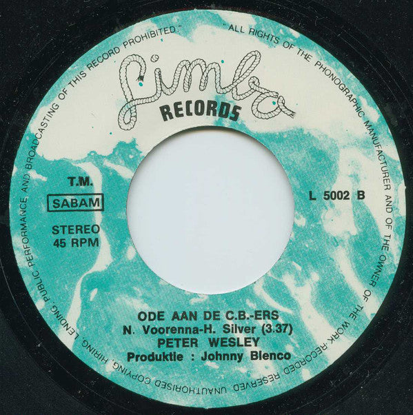 Peter Wesley - Visser Van Capri 13204 Vinyl Singles Vinyl Goed / Hoes Goed